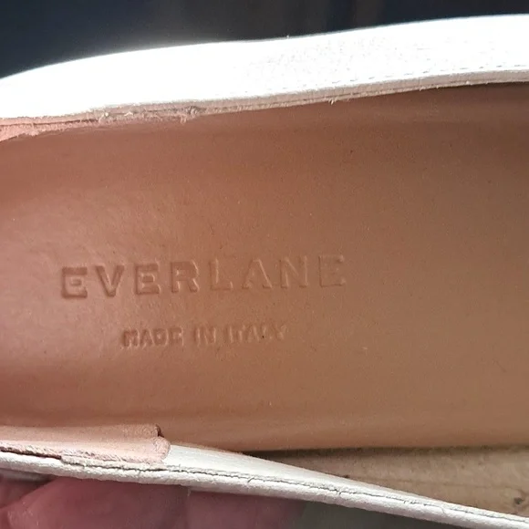 Everlane Women Italian Leather Day Glove Cream Flat Shoes Size 9 Ballet Neutral - Picture 5 of 8
